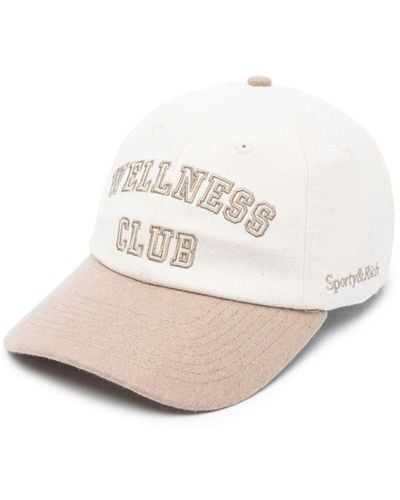 Sporty & Rich Wellness Club Flannel Hat - White