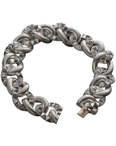 LEONY Studded Silver Bracelet - Metallic