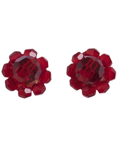 Simone Rocha Mini Daisy Stud Earring Accessories - Red