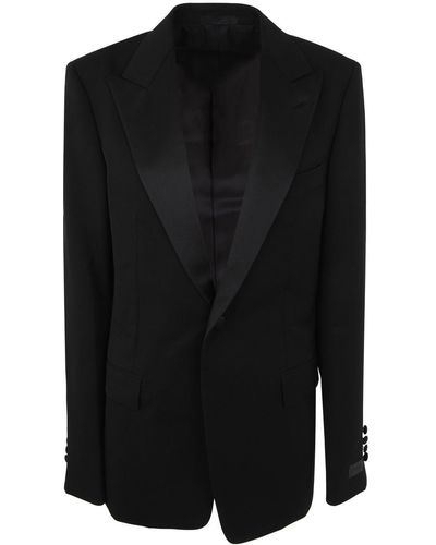 Lanvin Single-breasted Wool Tuxedo Jacket - Black