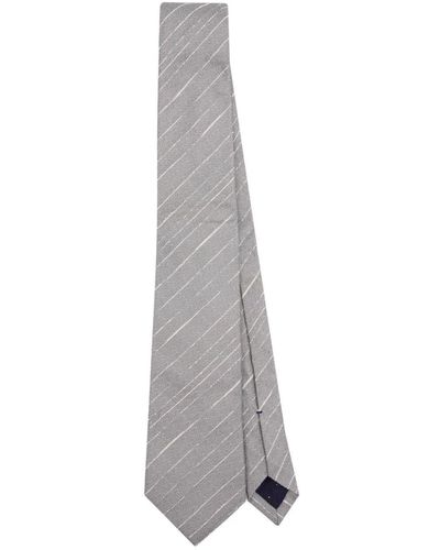Paul Smith Tie Crepe Stripe - Grey