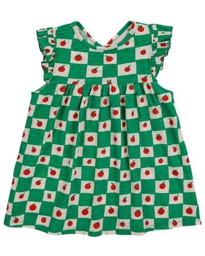 Bobo Choses Baby Tomato All Over Dress - Green