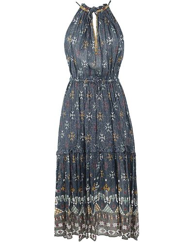 Isabel Marant Pleated Midi Dress - Blue