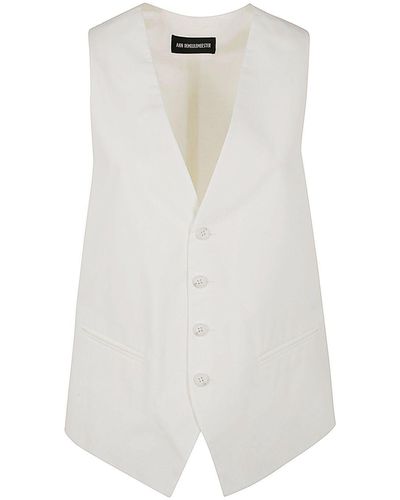 Ann Demeulemeester Charlotte Classic Waistcoat - White