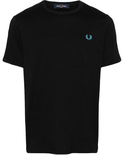 Fred Perry Fp Ringer T-shirt - Black