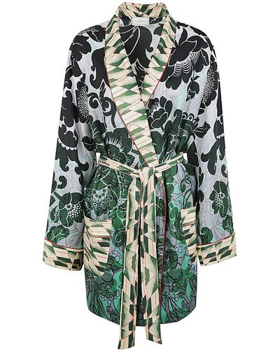 Pierre Louis Mascia Printed Kimono - Green