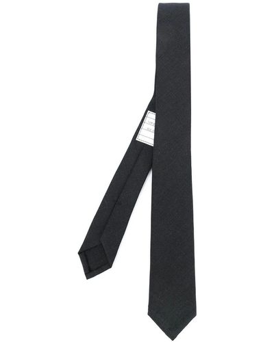 Thom Browne Super 120s Twill Short Necktie - Black
