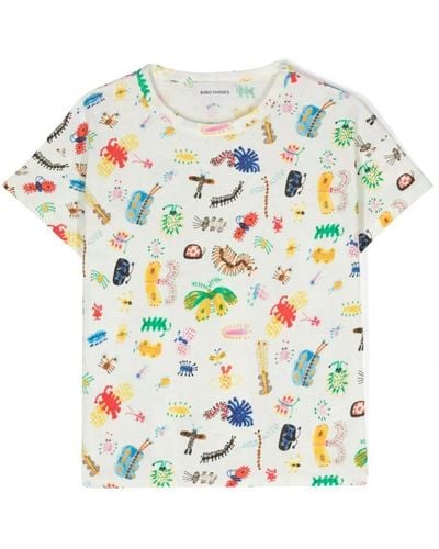 Bobo Choses Funny Insect All Over T-Shirt - White