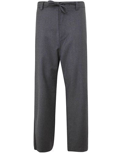 Sofie D'Hoore Low Crotch Pants With Zip And Drawstring - Gray