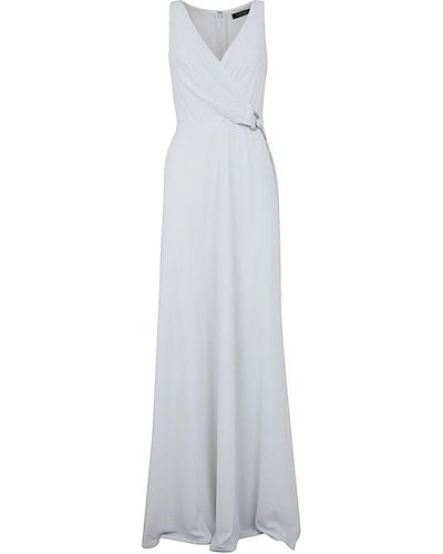 Ralph Lauren Long Gown: Polyester - White
