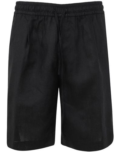 Michael Coal Linen Shorts 3954 - Black