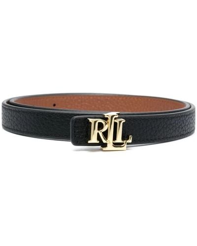 Lauren by Ralph Lauren Rev Lrl 20 Skinny Belt - Black