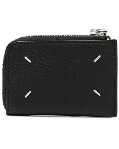 Maison Margiela Wallet Zipper Around With Keyring Accessories - Black