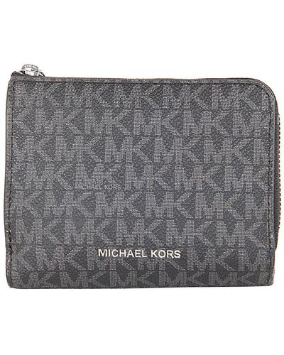 MICHAEL Michael Kors Hudson Zip-around Bi-fold Wallet - Grey