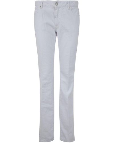 DSquared² Wide Leg Cotton Jeans - Grey