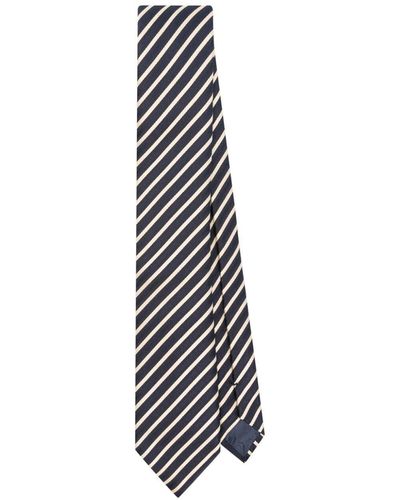 Emporio Armani Woven Jacquard Tie - White