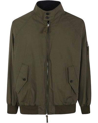 Comme des Garçons Washed Cotton Bomber With Side Zip - Green