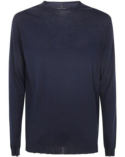 MD75 Classic Round Neck Pullover - Blue