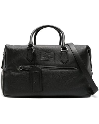 Polo Ralph Lauren Logo-patch Leather Holdall - Black