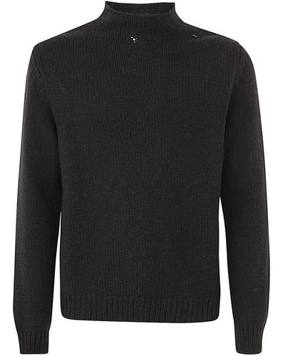 Original Vintage Style Turtleneck Pullover - Black