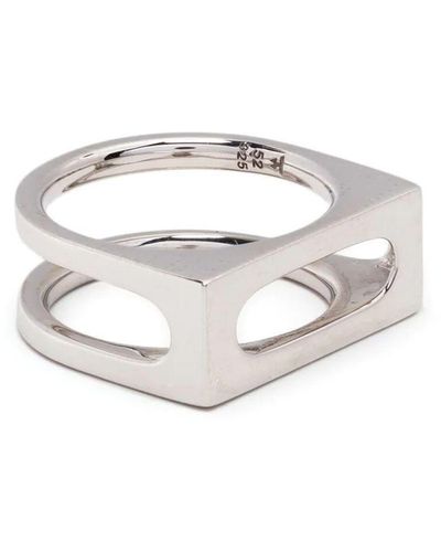 Tom Wood Silver Cage Ring - White