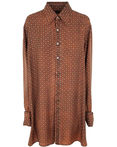 Maison Margiela Silk Shirt - Brown