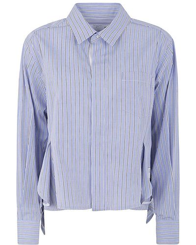 Sacai Thomas Mason Cotton Poplin Shirt - Blue