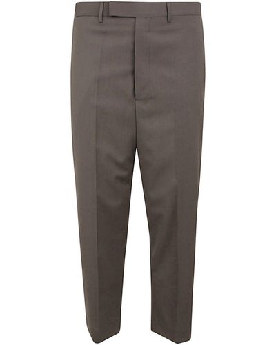Rick Owens Astaires Cropped Trousers Clothing - Grey