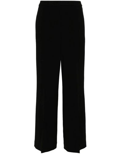 Theory Wide Pull On Admiral Crepe Trouser - Black