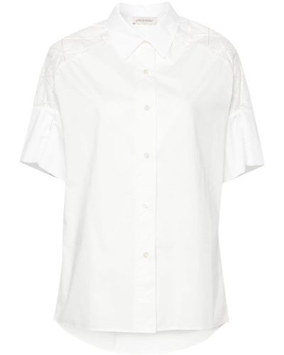 Gentry Portofino 3/4 Sleeves Woven Shirt - White