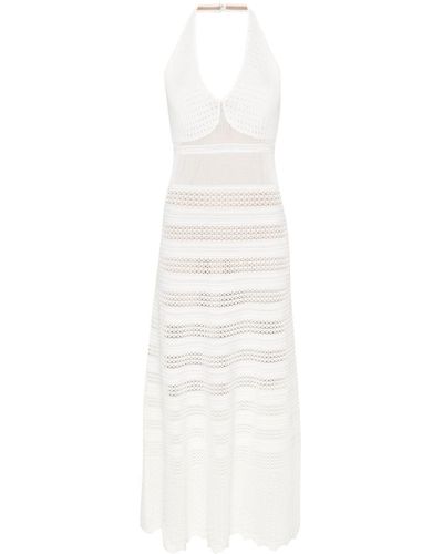 Twin Set Long Lace Dress - White