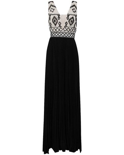 Elisabetta Franchi Long Sequined Dress - Black