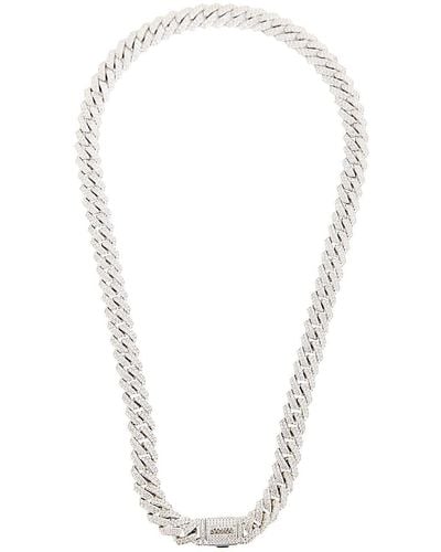 DARKAI Mini Prong Pave Necklace - White