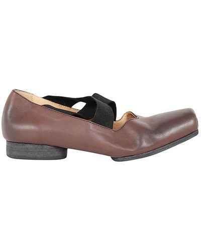 Uma Wang Crossover-strap Ballerina Shoes - Brown