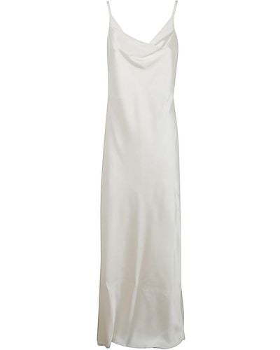 Ann Demeulemeester Nura Long Slip Dress With Front Panel - White