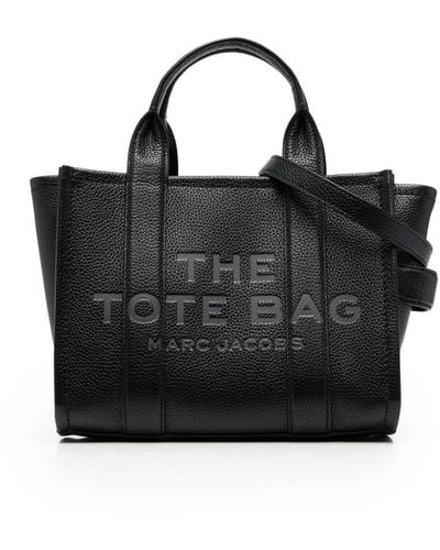 Marc Jacobs 'The Mini Tote Bag' Shoulder Bag With Logo - Black