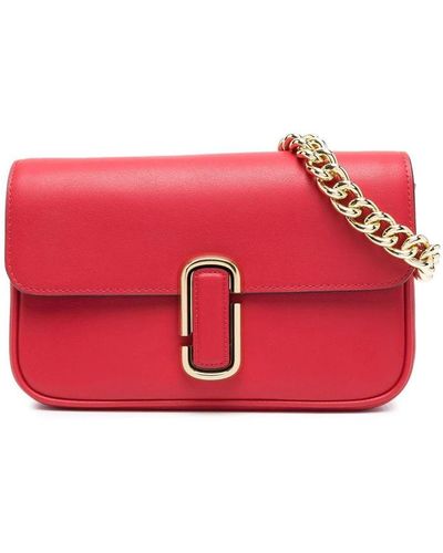 Marc Jacobs The J Red Leather Crossbody Bag Woman