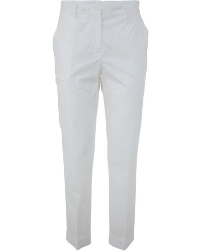 P.A.R.O.S.H. Plain Cotton Trousers - Grey