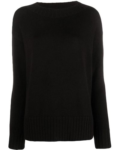 Drumohr Ribbed-trim Merino Sweater - Black