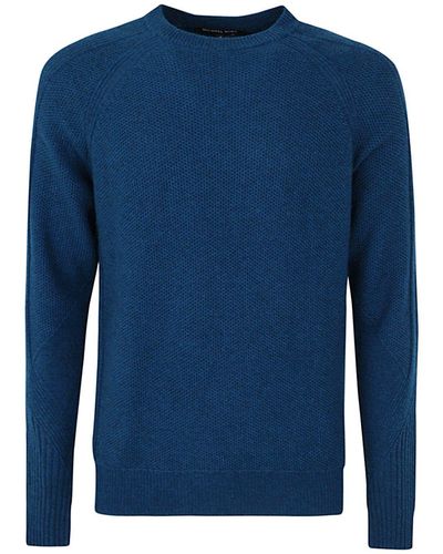 Michael Kors Mix Stitch Crew Pullover Clothing - Blue