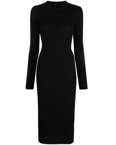 Wardrobe NYC Ribbed Long Sleeve Dress - Black
