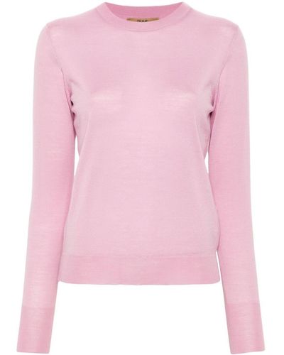 Nuur Long Sleeves Round Neck Sweater - Pink