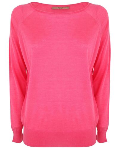 Nuur Crew Neck Cashmere Pullover - Pink