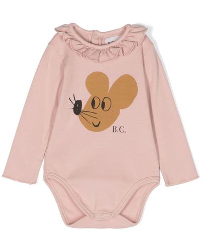 Bobo Choses Baby Mouse Ruffle Collar Body - Pink