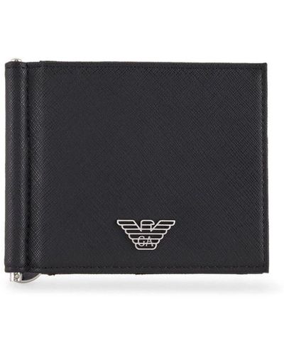 Emporio Armani Logo-plaque Folded Wallet - Black