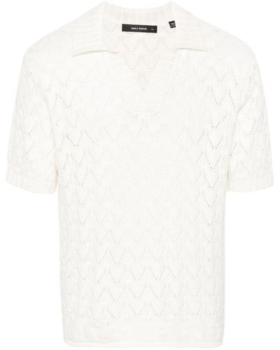 Daily Paper Yinka Relaxed Knit Short Sleeves Polo - White