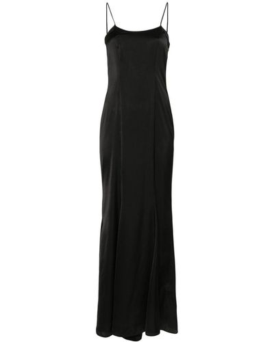 Blugirl Blumarine Sleeveless Thin Strap Long Dress - Black