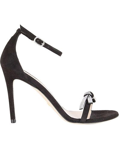 Stuart Weitzman High-heeled Stiletto Sandals With Bow - White
