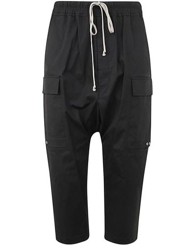 Rick Owens Cargo Cropped Pants Clothing - Black