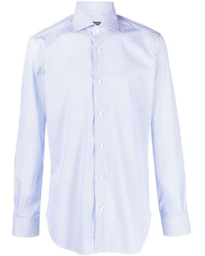 Barba Napoli Striped Shirt - White